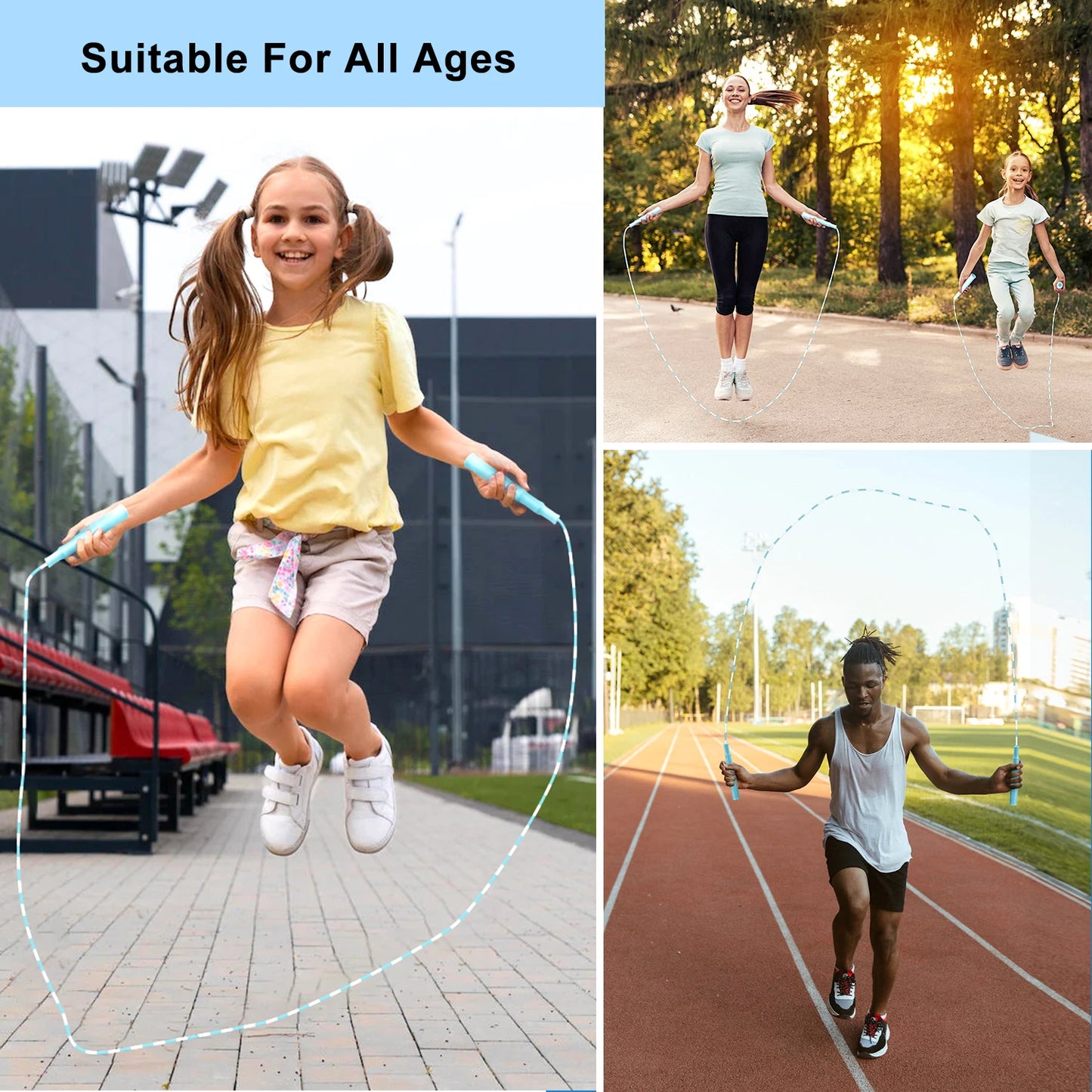 Soft Beaded Skipping Rope, Plastic Segmented Jump Rope Indoor And Outdoor Sports Skipping Rope For Fitness Training