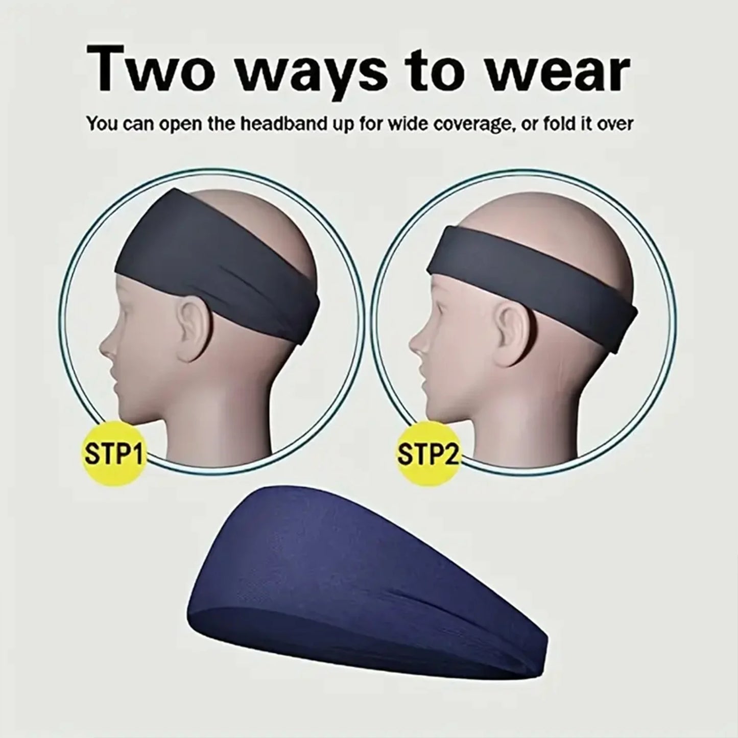 10pcs Elastic Yoga Hair Band Sports Headbands Soft Breathable Sweat-absorbent hair band for Running Fitness Tennis Gym Work Out