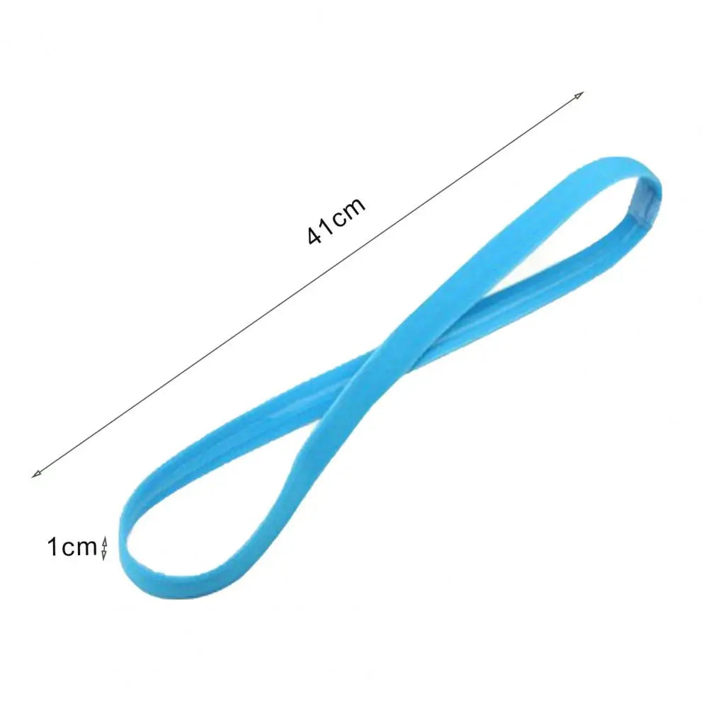 Elastic Headband Solid Color Running Sweatband Fitness Hair Ties for Yoga Sports Gym