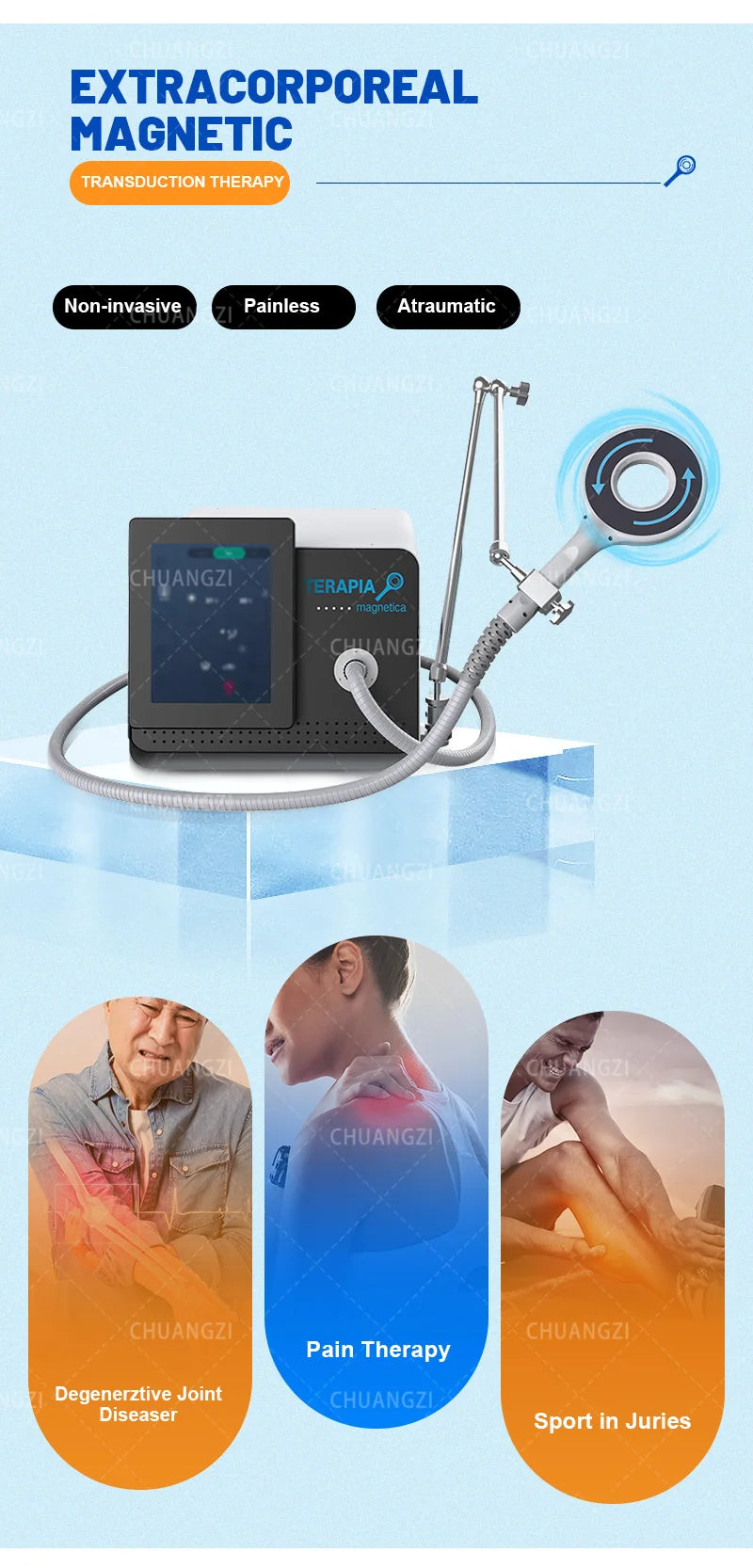 EMTT Physio Magneto Therapy Machine Pain Relief PEMF Sports Injury Magnetic Fracture arthri Therapy Physiotherapy Machine