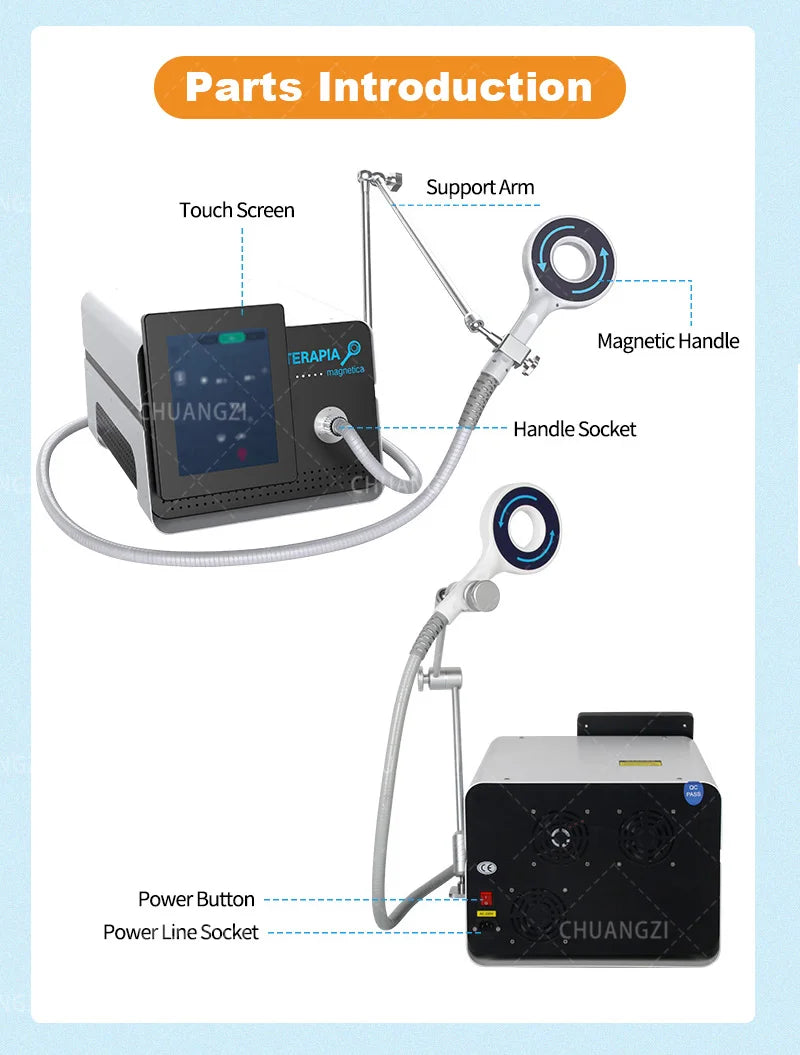 EMTT Physio Magneto Therapy Machine Pain Relief PEMF Sports Injury Magnetic Fracture arthri Therapy Physiotherapy Machine