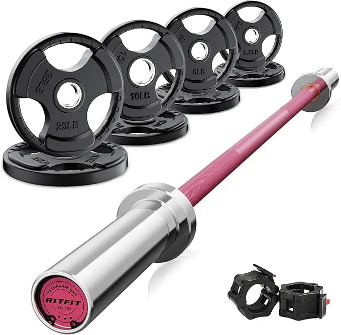 4ft/4.8ft/6ft Olympic Barbell for Strength and Weightlifting Training - 2 Inch Olympic Bar for Squat, Deadlift, Curl,Bench Press