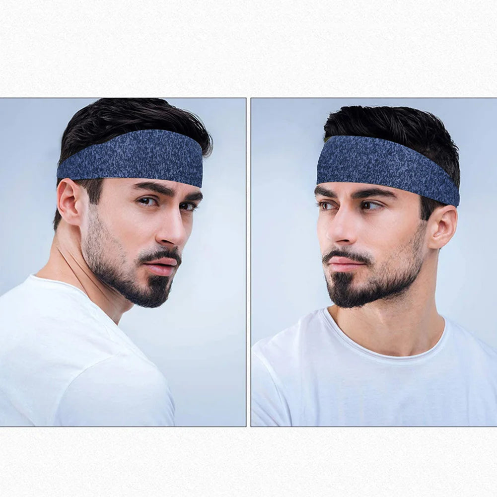 10-1PCS Sports Sweatband Breathable Sweat Absorbent Headband Soft Smooth Outdoor Sport Yoga Headband Hair Head Band