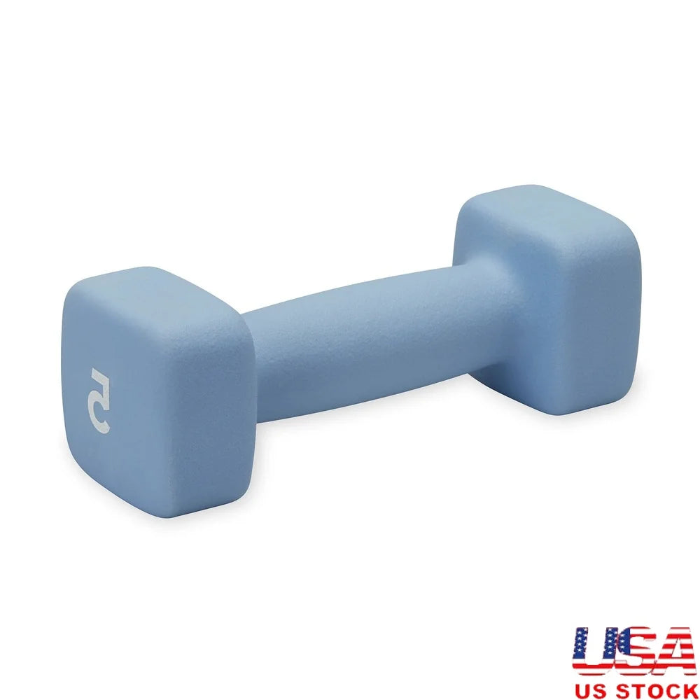 Neoprene Dumbbell 5Lb Single Durable Nonslip Grip Ideal Strength Training Bicep Curls Squats Circuit Training Home Gym Fitness