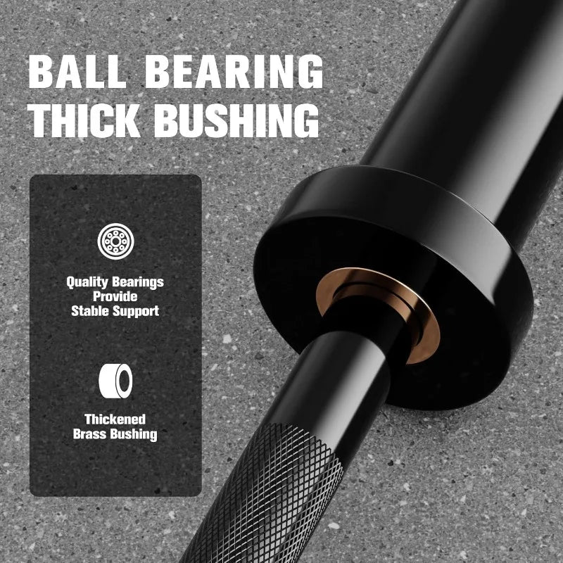 4ft/4.8ft/6ft Olympic Barbell for Strength and Weightlifting Training - 2 Inch Olympic Bar for Squat, Deadlift, Curl,Bench Press