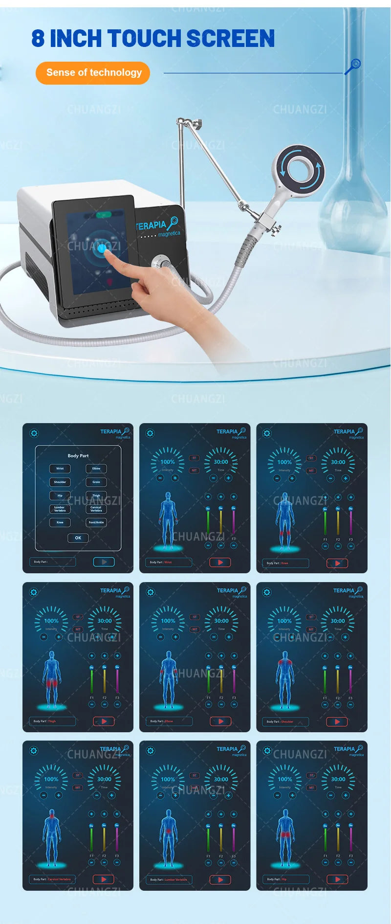 EMTT Physio Magneto Therapy Machine Pain Relief PEMF Sports Injury Magnetic Fracture arthri Therapy Physiotherapy Machine