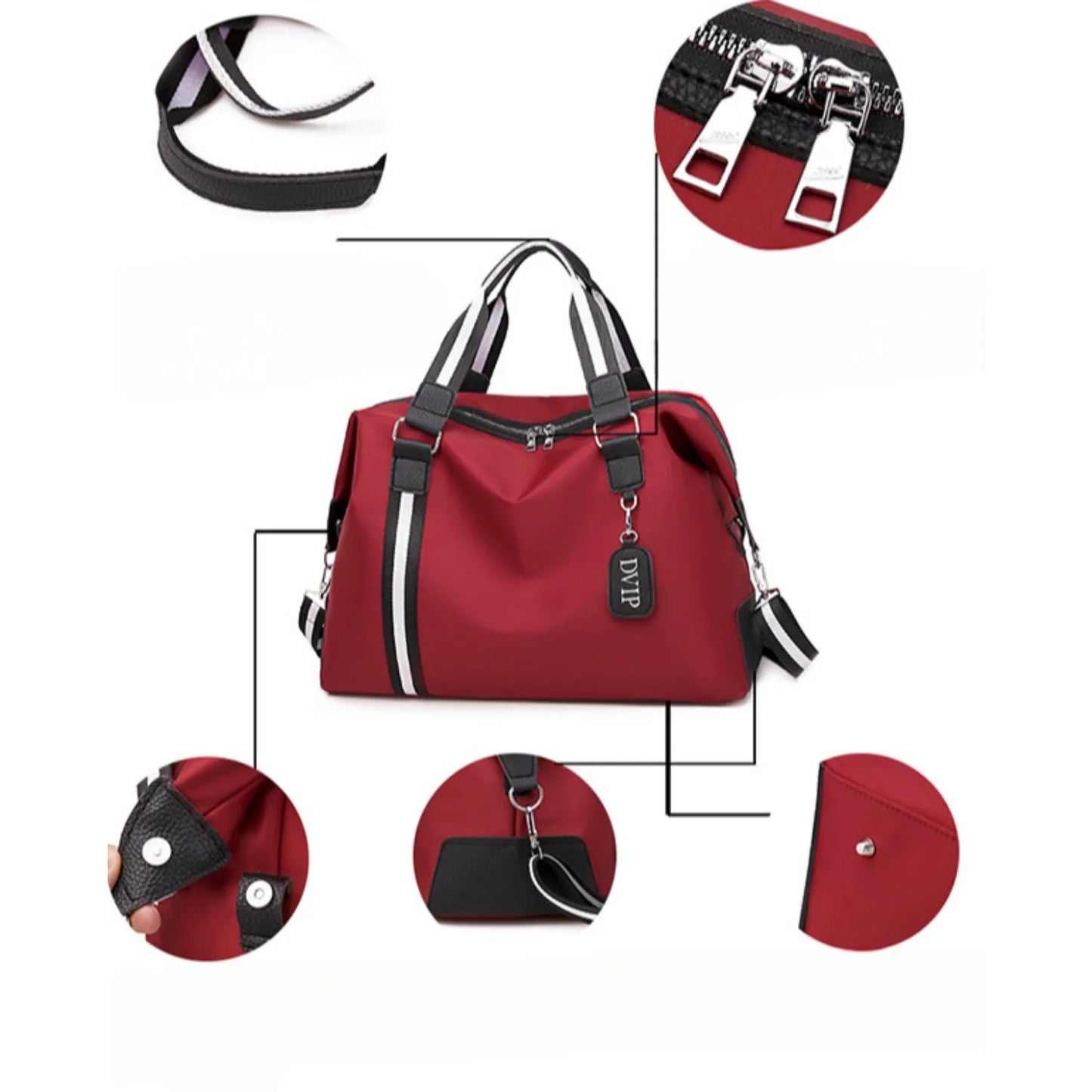2025 new fashionable multi-functional short travel bag, large-capacity ladies' handbag, basketball sports and fitness bag
