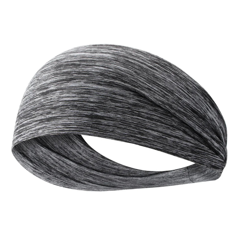 10-1PCS Sports Sweatband Breathable Sweat Absorbent Headband Soft Smooth Outdoor Sport Yoga Headband Hair Head Band