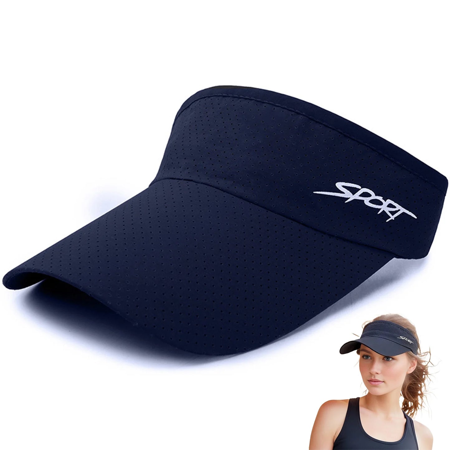 Fashion Summer hats for women Sports Casual Sun Protection Quick Dry Solid Color Visor Hat Adjustable Lightweight caps