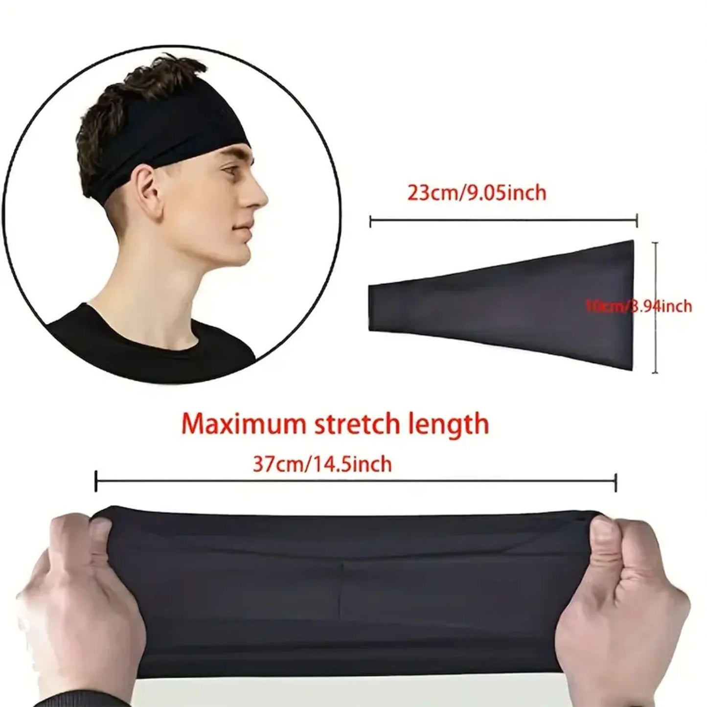 10pcs Elastic Yoga Hair Band Sports Headbands Soft Breathable Sweat-absorbent hair band for Running Fitness Tennis Gym Work Out