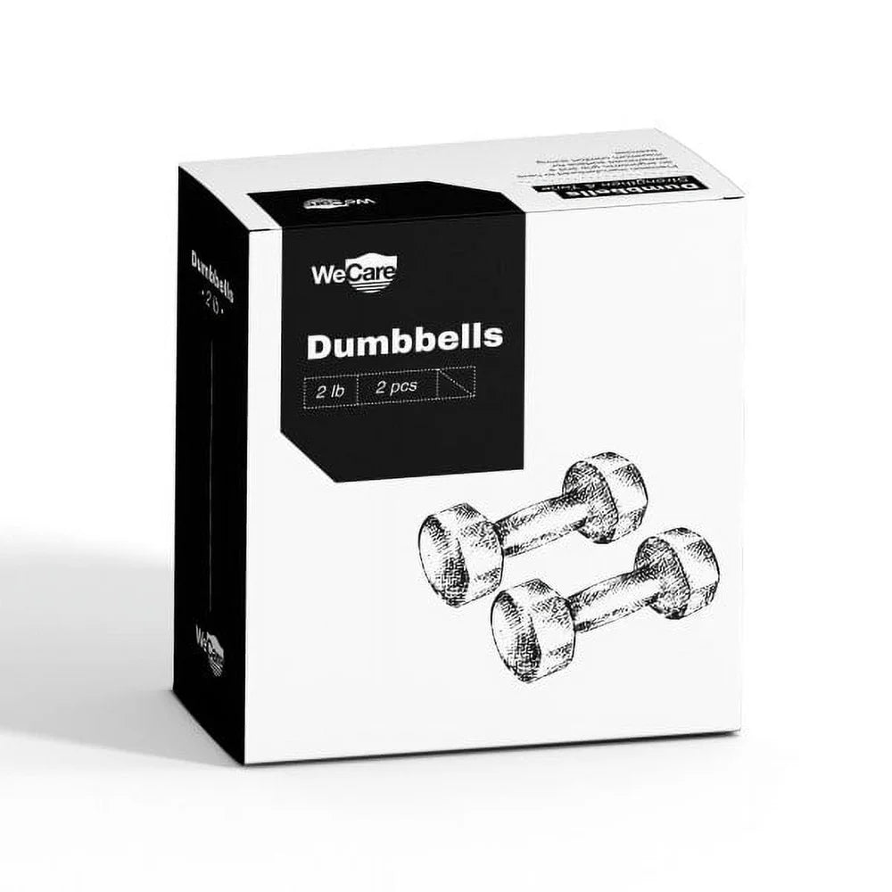 2lb Neoprene Hex Dumbbells Anti-Slip Anti-Roll Hand Weights Home Gym Resistance Training Fitness Workout