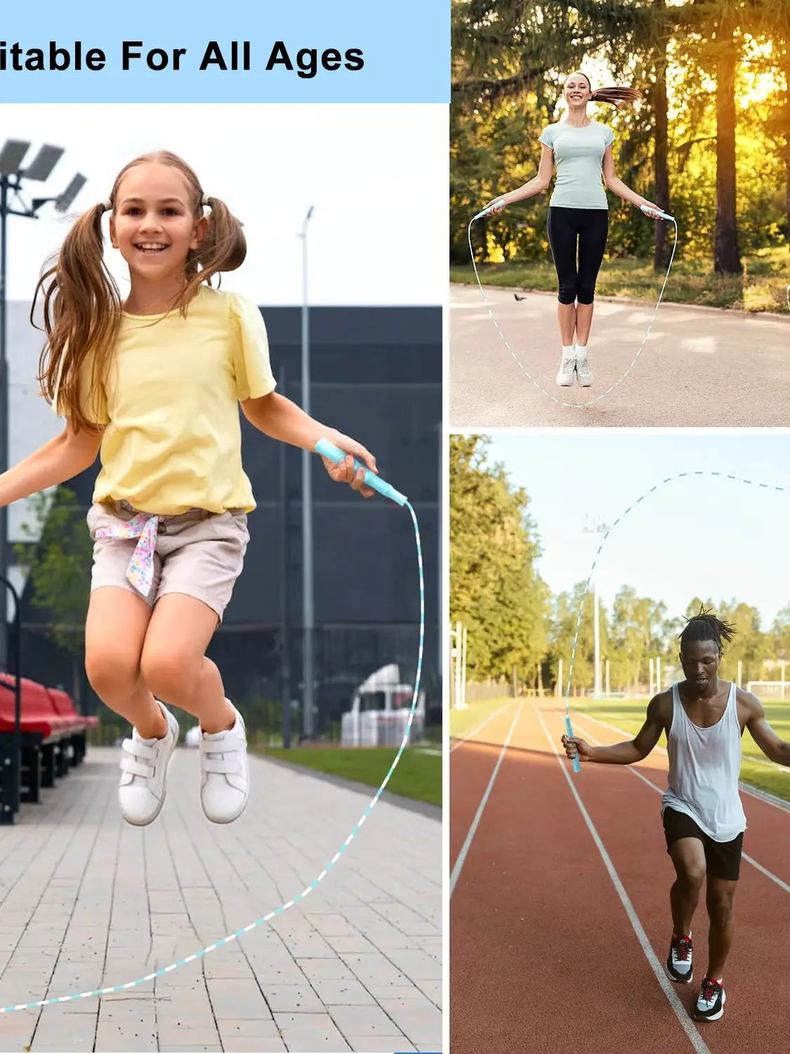 Soft Beaded Skipping Rope, Plastic Segmented Jump Rope Indoor And Outdoor Sports Skipping Rope For Fitness Training