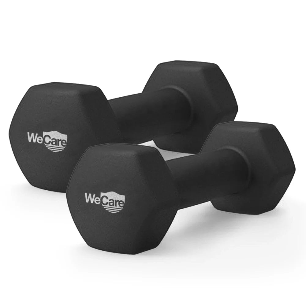 2lb Neoprene Hex Dumbbells Anti-Slip Anti-Roll Hand Weights Home Gym Resistance Training Fitness Workout