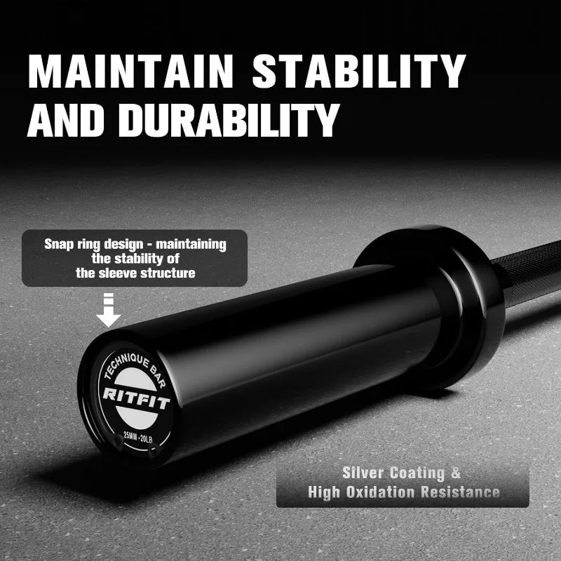 4ft/4.8ft/6ft Olympic Barbell for Strength and Weightlifting Training - 2 Inch Olympic Bar for Squat, Deadlift, Curl,Bench Press