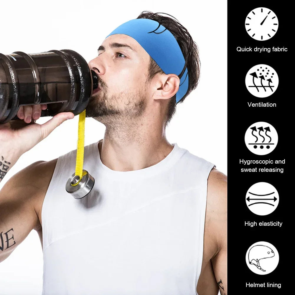 Elastic Sports Running Fitness Elastic Sweatband