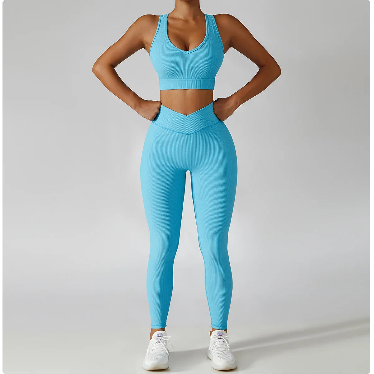 Women's 3-Piece Tracksuit Set – Jacket + Sports Bra + Leggings – Push Up Gym Workout Activewear for Training, Yoga & Fitness