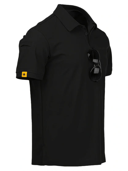 Men's Summer Polo Shirt Short Sleeve Moisture Wicking Golf Running Sports Short Sleeve Collared Shirt Tennis T-Shirt Top