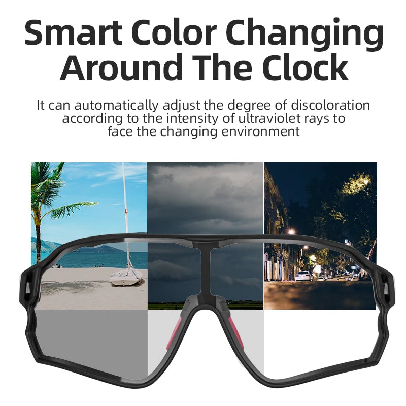 UV400 Photochromic Cycling Sunglasses