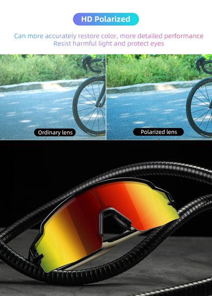 ROCKBROS Cycling Glasses Photochromic Polarized Lens Bike Glasses UV400 Protection Eyewear Sunglasses MTB Road Bicycle Goggles