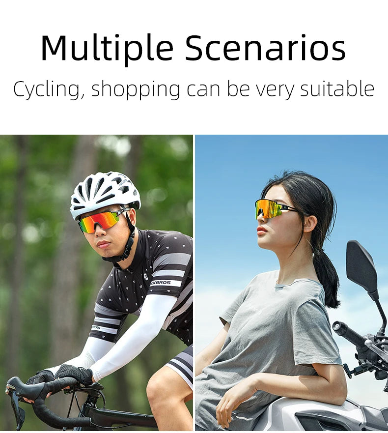ROCKBROS Cycling Glasses Photochromic Polarized Lens Bike Glasses UV400 Protection Eyewear Sunglasses MTB Road Bicycle Goggles