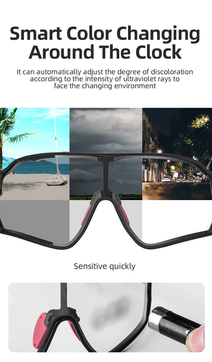UV400 Photochromic Cycling Sunglasses