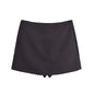 TFMLN New Spring Women Solid Skort Fashion Causal Side Zipper Mini Shorts Skirts Vintage High Waist Streetwear Shorts Skirts