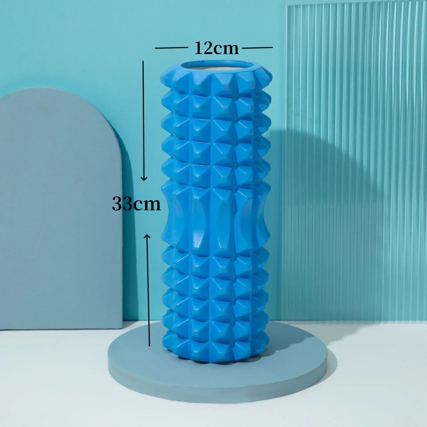 33/45cm Three-dimensional Dot Yoga Foam Roller Body Sculpting Home Gym Whole Body Muscle Massage Relaxer Sports Rehabilitation