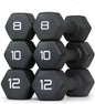 Black Neoprene Dumbbell Set, Non-Slip & Hex Shape, Great for Muscle Toning, Strength Building & Weight Loss