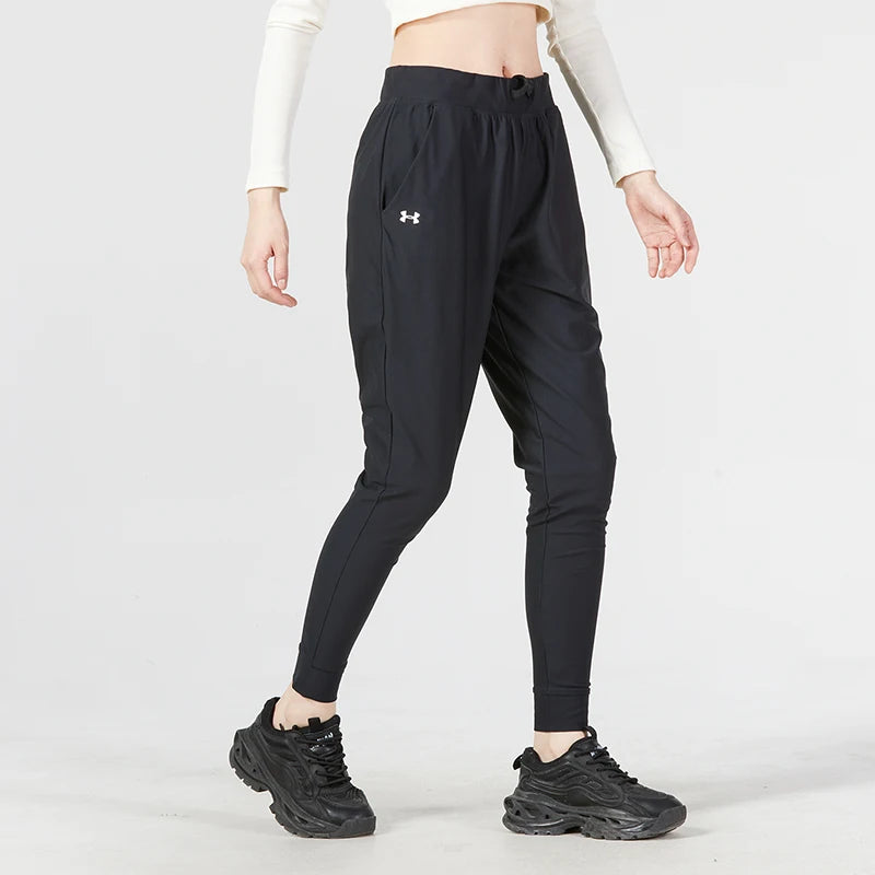 Under Armour Authentic Sports Series Women's Simple Drawstring Cuffed Casual Breathable Knit Long Pants