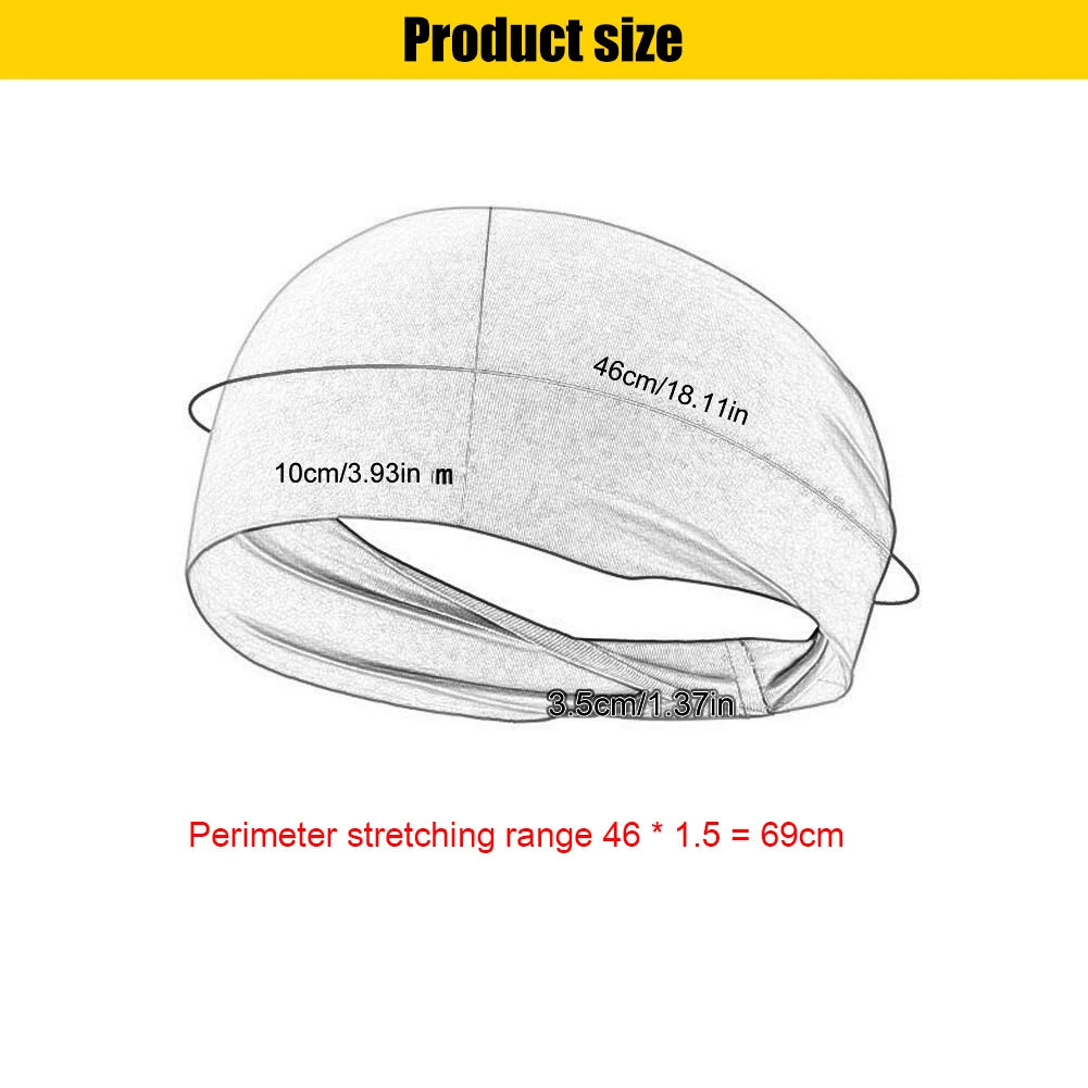 Men Women Hair Bandage Elastic Running Quick-Drying Headband Porosity Yoga Headband Sweat Bandage for Jog Basketball Running