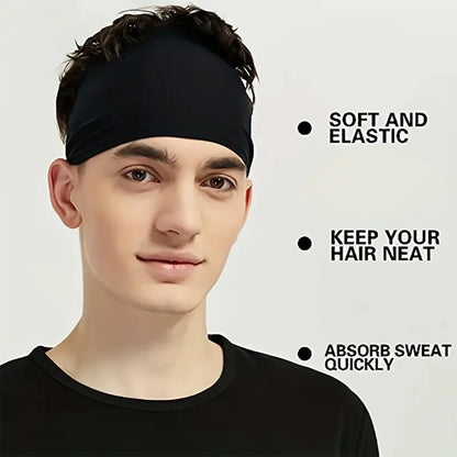 10pcs Elastic Yoga Hair Band Sports Headbands Soft Breathable Sweat-absorbent hair band for Running Fitness Tennis Gym Work Out