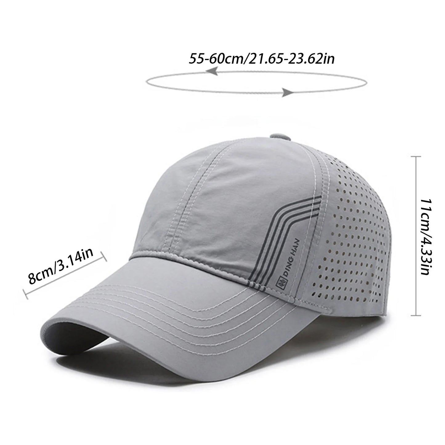 Fashion Solid Baseball Caps for Men breathable Mesh Sports Casual Visors hat Quick Drying Summer Hollow out Hip Hop Cap