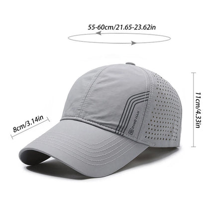 Fashion Solid Baseball Caps for Men breathable Mesh Sports Casual Visors hat Quick Drying Summer Hollow out Hip Hop Cap
