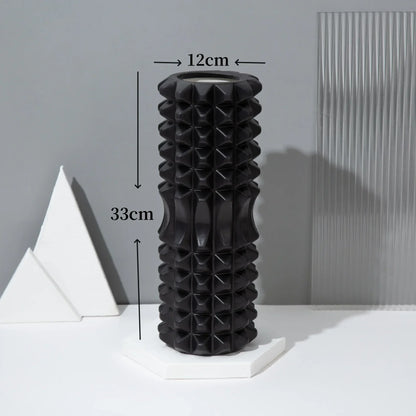 33/45cm Three-dimensional Dot Yoga Foam Roller Body Sculpting Home Gym Whole Body Muscle Massage Relaxer Sports Rehabilitation
