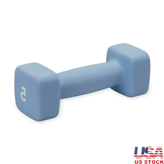 Neoprene Dumbbell 5Lb Single Durable Nonslip Grip Ideal Strength Training Bicep Curls Squats Circuit Training Home Gym Fitness