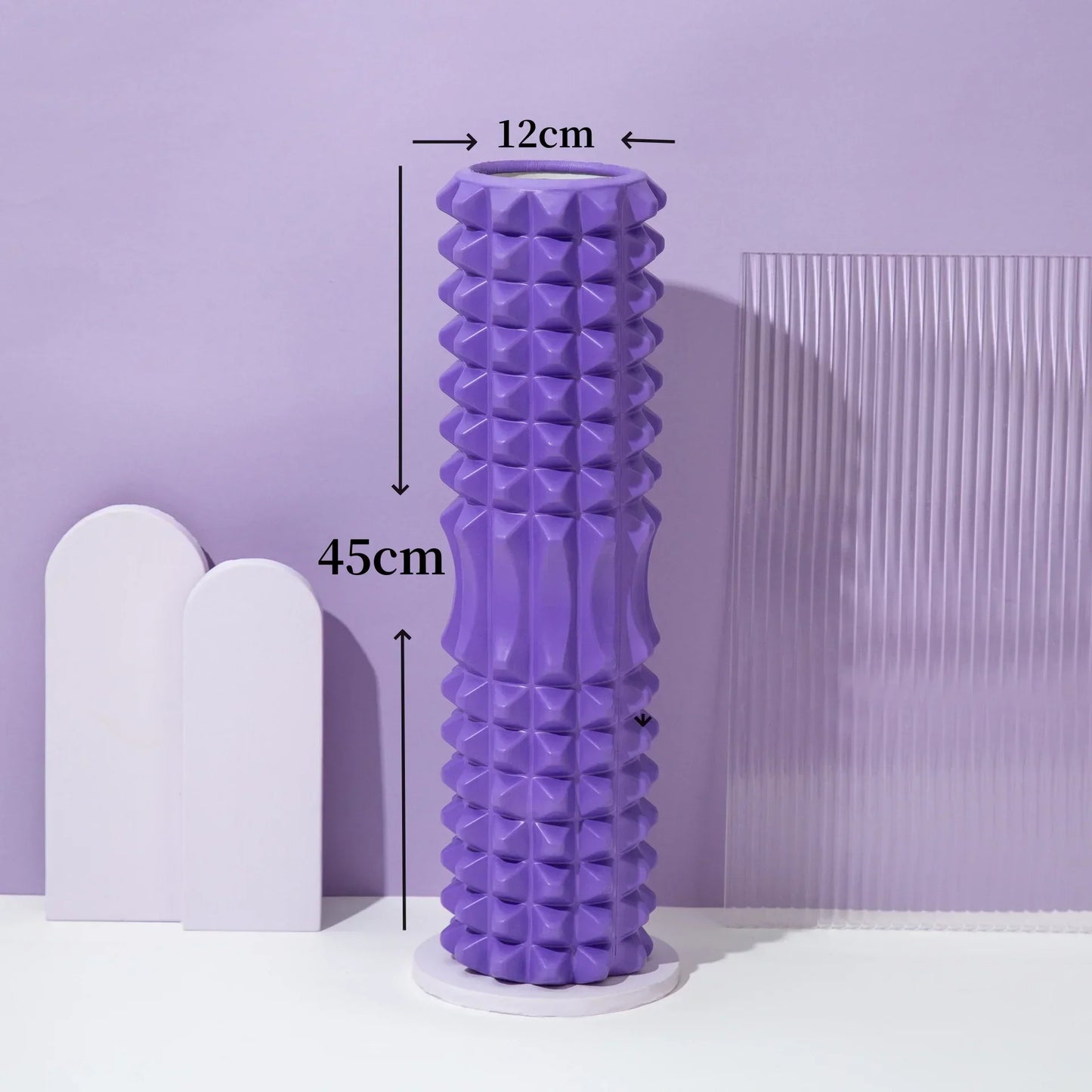 33/45cm Three-dimensional Dot Yoga Foam Roller Body Sculpting Home Gym Whole Body Muscle Massage Relaxer Sports Rehabilitation