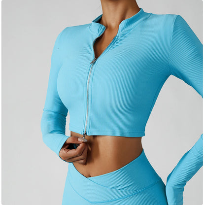 Women's 3-Piece Tracksuit Set – Jacket + Sports Bra + Leggings – Push Up Gym Workout Activewear for Training, Yoga & Fitness