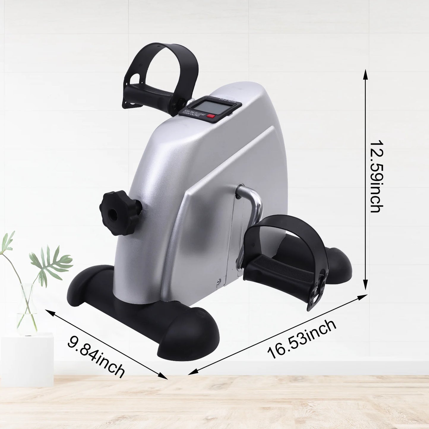 Mini Pedal Exercise Bike Portable Fitness Cycling Exerciser Under Desk Bicycle Trainer LCD Display Bodybuilding Stationary Foot