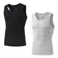 2Pcs/Pack Men's Tank Top Sleeveless Gym T-Shirt Man Vest Solid Color Compression Undershirts Men Tops High-Quality Bamboo Fiber