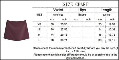 TFMLN New Spring Women Solid Skort Fashion Causal Side Zipper Mini Shorts Skirts Vintage High Waist Streetwear Shorts Skirts