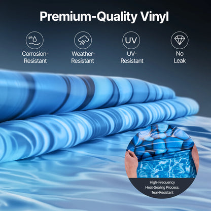 SucceBuy 18-Foot-by-33-Foot Oval Pool Liner for Overlap Above Ground Swimming Pools 48-to-54in Wall Height Standard Gauge Vinyl
