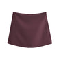 TFMLN New Spring Women Solid Skort Fashion Causal Side Zipper Mini Shorts Skirts Vintage High Waist Streetwear Shorts Skirts