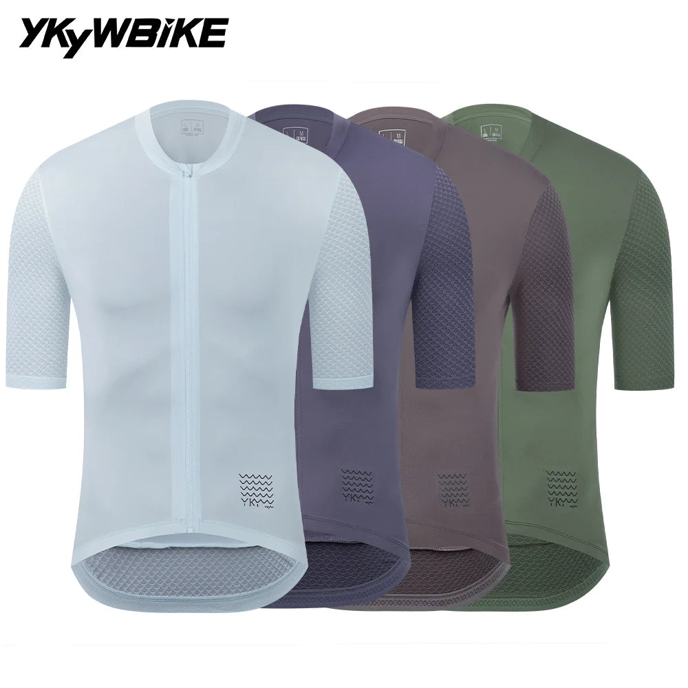 YKYWBIKE Men's Classic Cycling Jersey Summer Bicycle Pro Team Short Sleeve Shirt Cycling Maillot Road Bike Breathable Clothing