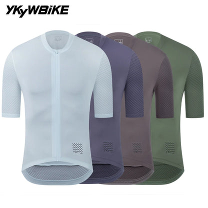 YKYWBIKE Men's Classic Cycling Jersey Summer Bicycle Pro Team Short Sleeve Shirt Cycling Maillot Road Bike Breathable Clothing