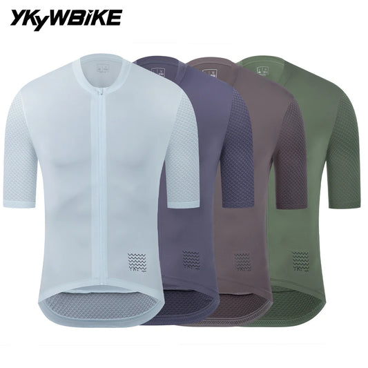 YKYWBIKE Men's Classic Cycling Jersey Summer Bicycle Pro Team Short Sleeve Shirt Cycling Maillot Road Bike Breathable Clothing