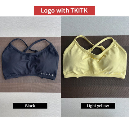 2Pieces  Sports Bra Seamless Spandex Women Fitness Elastic Underwear