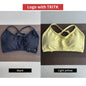 2Pieces  Sports Bra Seamless Spandex Women Fitness Elastic Underwear