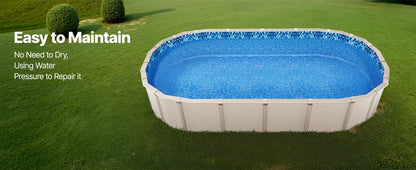 SucceBuy 18-Foot-by-33-Foot Oval Pool Liner for Overlap Above Ground Swimming Pools 48-to-54in Wall Height Standard Gauge Vinyl