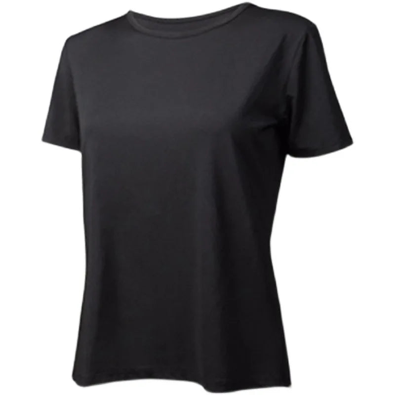 New Hem Opening Sports Tops Women Loose Quick-Dry Yoga T-Shirt Sexy Backless Net Yarn Patchwork Running Training T Shirts