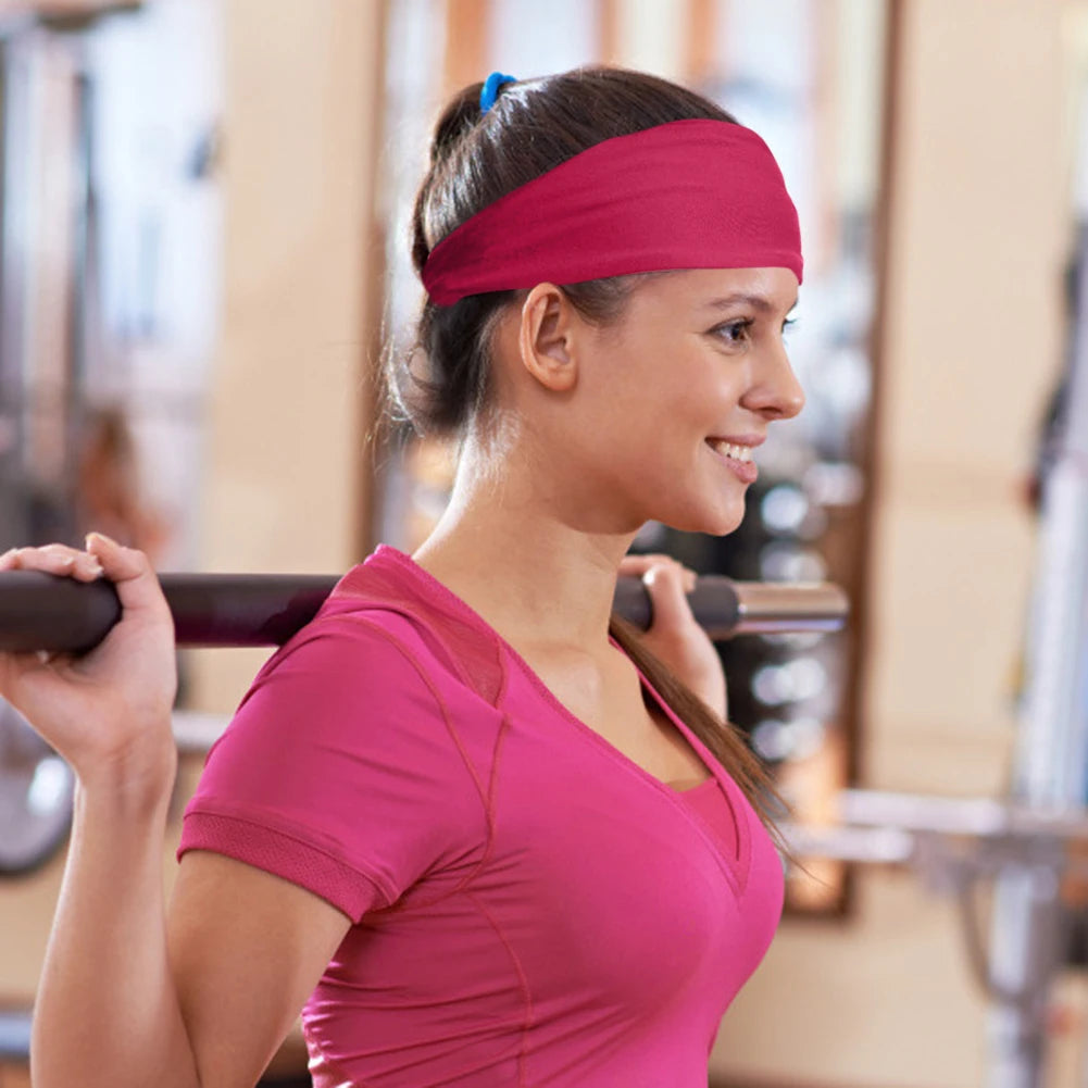 Sport Headband Fitness Sweat Bandage Head Hair Band Tennis Yoga Absorb Sweat Head Band Basketball Running Sweatband Women Men